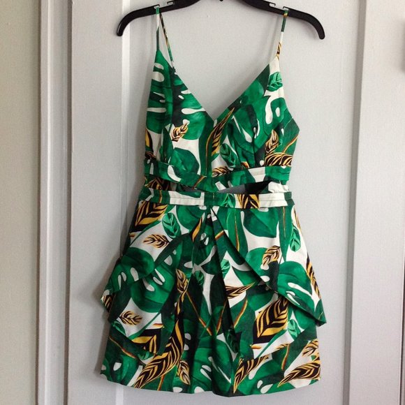 Farm Rio Max Amazonia Cutout Mini Dress - Picture 2 of 13